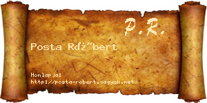 Posta Róbert névjegykártya